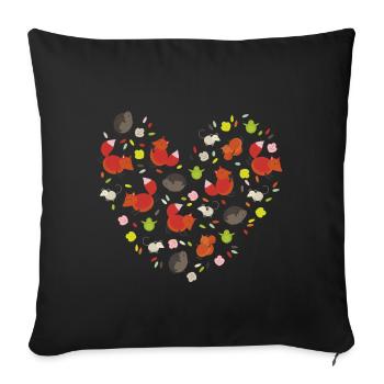 Metikössä - Sofa pillowcase 17,3'' x 17,3'' (45 x 45 cm) - black - Front