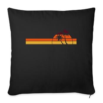 sunset - Sofa pillowcase 17,3'' x 17,3'' (45 x 45 cm) - black - Front