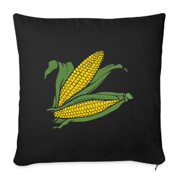 Grain graphic Yellow-green - Sofa pillowcase 17,3'' x 17,3'' (45 x 45 cm) - black - Front