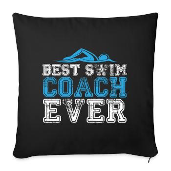 Entraîneur de natation - Housse de coussin décorative 45 x 45 cm - noir - Devant