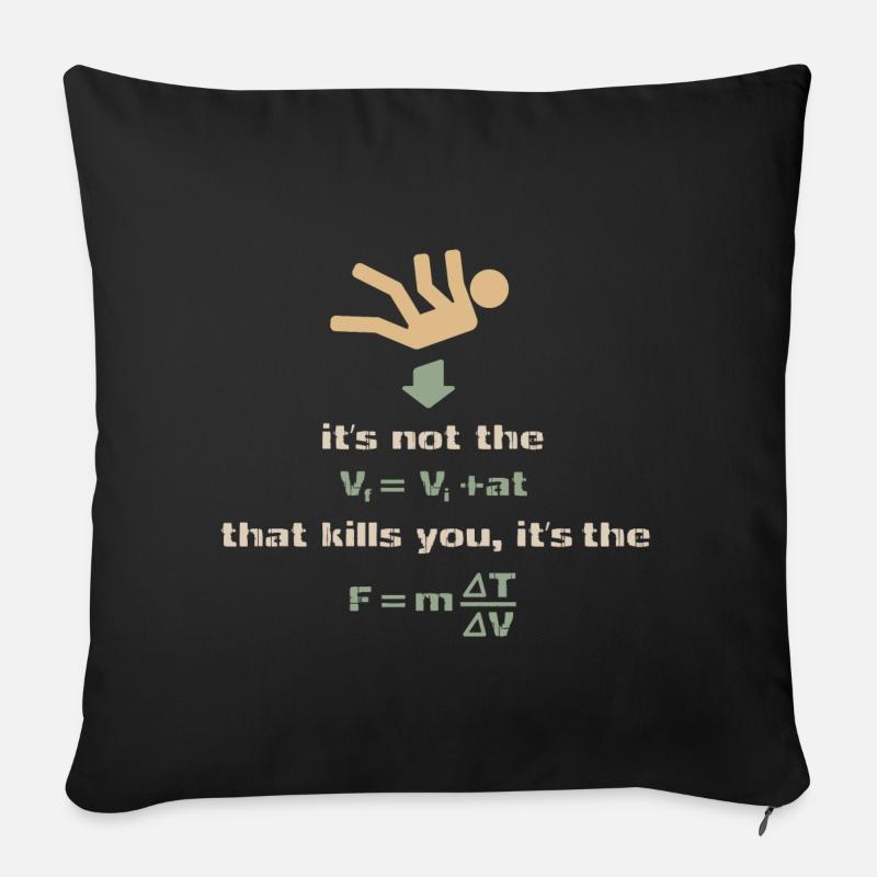 Physicien dit - Housse de coussin décorative 45 x 45 cm - noir