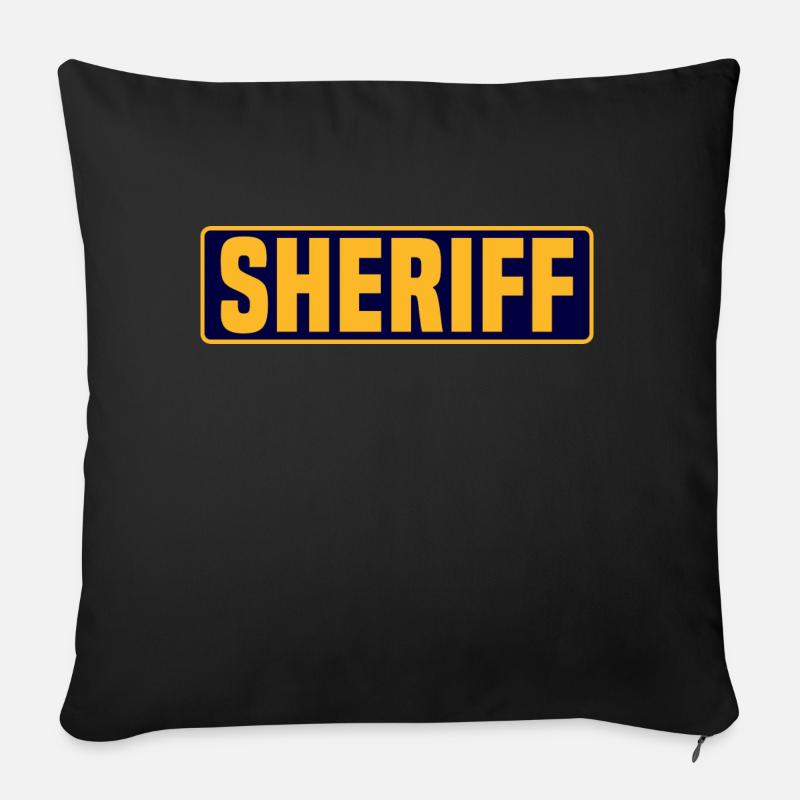 Sheriff - Sofakissenbezug 45 x 45 cm - Schwarz