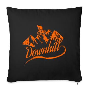 Downhill - Sofa pillowcase 17,3'' x 17,3'' (45 x 45 cm) - black - Front