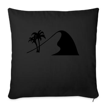 le désert du Sahara dune dunes désert - Housse de coussin décorative 45 x 45 cm - noir - Devant