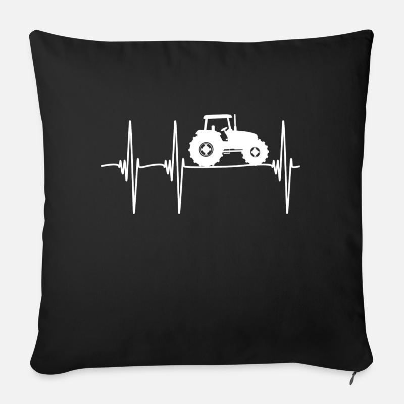 traktor puls white - Sofakissenbezug 45 x 45 cm - Schwarz