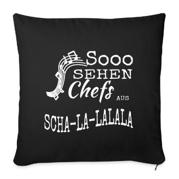 Chef - Sofakissenbezug 45 x 45 cm - Schwarz - Vorne