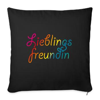 meilleur ami - Housse de coussin décorative 45 x 45 cm - noir - Devant