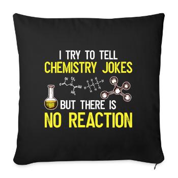 Chimie chimiste chimiste - Housse de coussin décorative 45 x 45 cm - noir - Devant