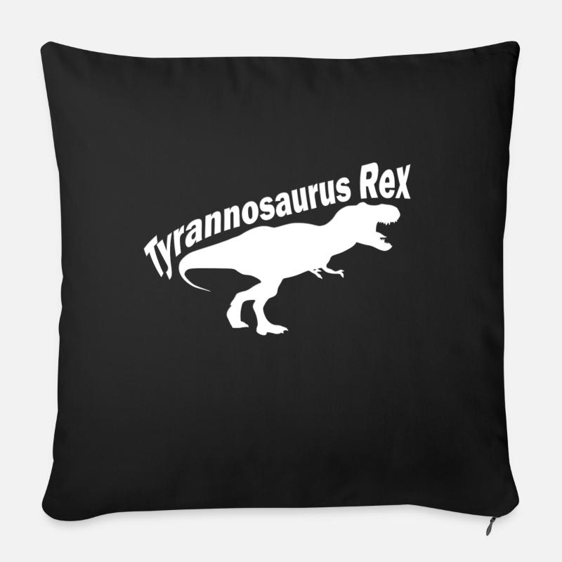 Tyrannosaurus Rex, Dinosaurier, Dino, Geschenk - Sofakissenbezug 45 x 45 cm - Schwarz