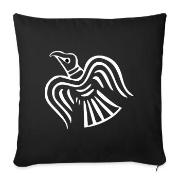 Rabe Wickinger Viking Tyr Thor nordisch Mythologie - Sofakissenbezug 45 x 45 cm - Schwarz - Vorne