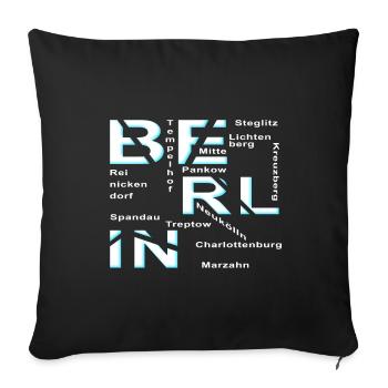 Berlin - Sofakissenbezug 45 x 45 cm - Schwarz - Vorne