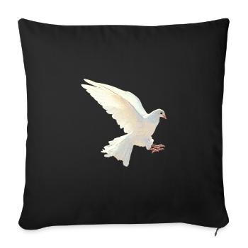 Brieftaube seitlich, tolle Vogelmotive - Sofakissenbezug 45 x 45 cm - Schwarz - Vorne