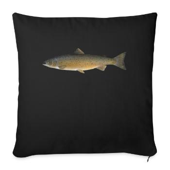 Salmon 2 - Housse de coussin décorative 45 x 45 cm - noir - Devant