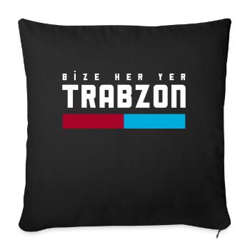 Bize her yer Trabzon - Sofakissenbezug 45 x 45 cm - Schwarz - Vorne