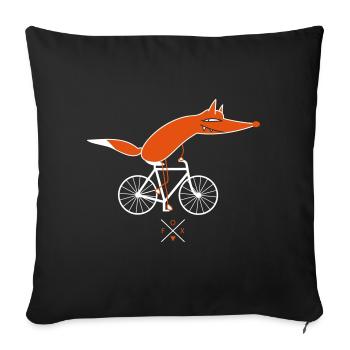 Smart cycliste (b) - Housse de coussin décorative 45 x 45 cm - noir - Devant