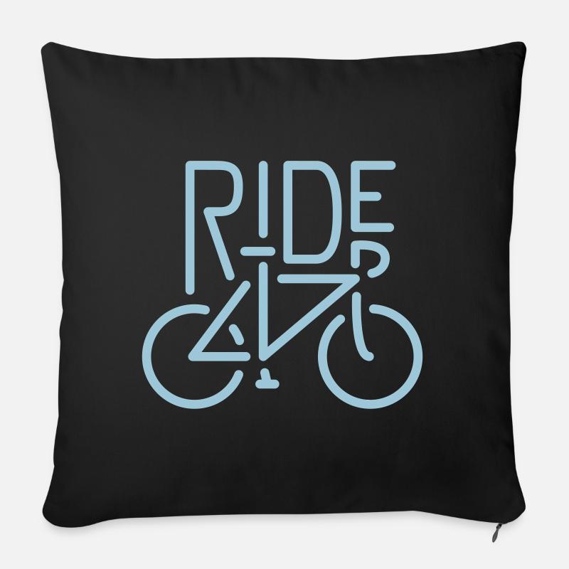 Roulons - Housse de coussin décorative 45 x 45 cm - noir