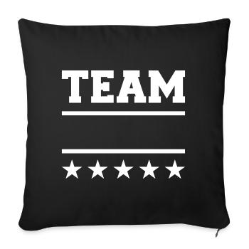 team - Sofa pillowcase 17,3'' x 17,3'' (45 x 45 cm) - black - Front