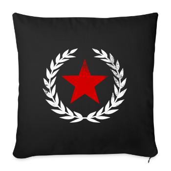 Étoile Rouge - Housse de coussin décorative 45 x 45 cm - noir - Devant