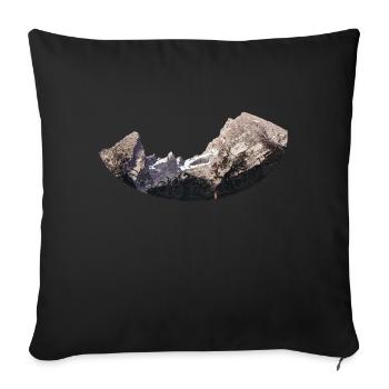 WanderGlueck Watzmann - Sofa pillowcase 17,3'' x 17,3'' (45 x 45 cm) - black - Front