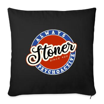 STONER - Sofakissenbezug 45 x 45 cm - Schwarz - Vorne