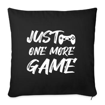Gamer disant juste un autre jeu grunge - Housse de coussin décorative 45 x 45 cm - noir - Devant