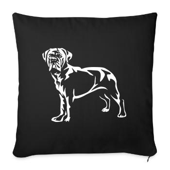 Cane Corso "Black Edition" - Sofa pillowcase 17,3'' x 17,3'' (45 x 45 cm) - black - Front