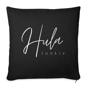 Hula Junkie weiß - Sofakissenbezug 45 x 45 cm - Schwarz - Vorne