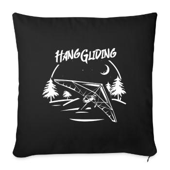 Hang gliding - Sofa pillowcase 17,3'' x 17,3'' (45 x 45 cm) - black - Front