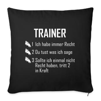 Trainer - Sofakissenbezug 45 x 45 cm - Schwarz - Vorne