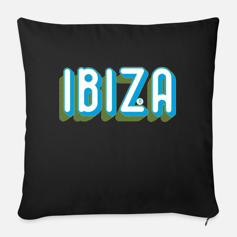 Ibiza - Sofakissenbezug 45 x 45 cm - Schwarz