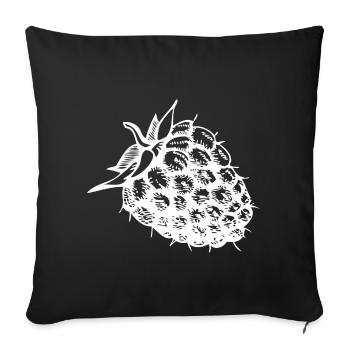 Framboise fruit sain sain - Housse de coussin décorative 45 x 45 cm - noir - Devant
