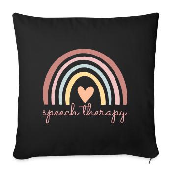 Speech Therapy I - Sofa pillowcase 17,3'' x 17,3'' (45 x 45 cm) - black - Front