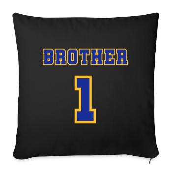 Brother 1 - Housse de coussin décorative 45 x 45 cm - noir - Devant