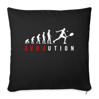 La nouvelle évolution du tennis avec LOVE - Housse de coussin décorative 45 x 45 cm - noir - Devant