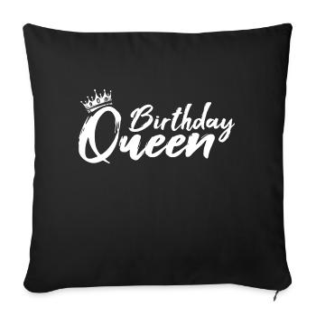 Anniversaire Reine Anniversaire Cadeau d’anniversaire - Housse de coussin décorative 45 x 45 cm - noir - Devant