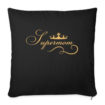 Supermom beste Mama - Sofakissenbezug 45 x 45 cm - Schwarz - Vorne