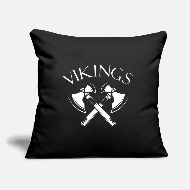 viking vikings symbol Logo Grafik idee wikinger Sofakissenbezug 45 x 45 cm