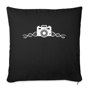 Photographers Camera funny Photography Photographer - Sofa pillowcase 17,3'' x 17,3'' (45 x 45 cm) - black - Front
