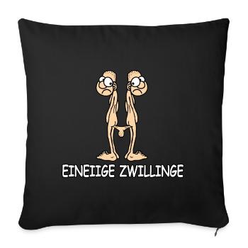 Eineiige Zwillinge - Sofakissenbezug 45 x 45 cm - Schwarz - Vorne