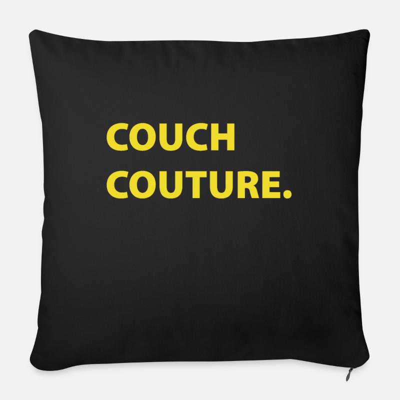 couch couture - in der Ruhe liegt die Kraft - Sofakissenbezug 45 x 45 cm - Schwarz