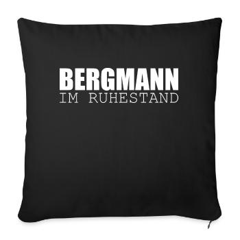 Erzgebirge Bergmann Ruhestand - Sofakissenbezug 45 x 45 cm - Schwarz - Vorne