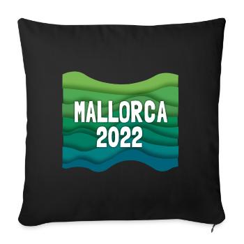 Mallorca 2022, Malle, Balearic Islands, Spain, Mediterranean - Sofa pillowcase 17,3'' x 17,3'' (45 x 45 cm) - black - Front