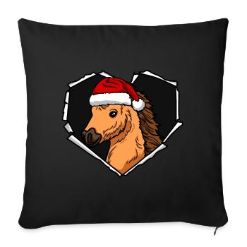 Pony crack torn perforated cap - Sofa pillowcase 17,3'' x 17,3'' (45 x 45 cm) - black - Front
