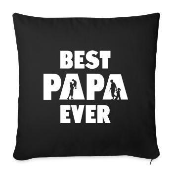 Meilleur papa de tous les temps - Housse de coussin décorative 45 x 45 cm - noir - Devant