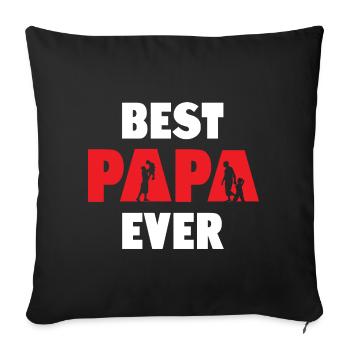 Meilleur papa de tous les temps - Housse de coussin décorative 45 x 45 cm - noir - Devant