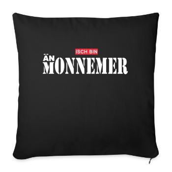 Mannheim Monnem - Sofakissenbezug 45 x 45 cm - Schwarz - Vorne