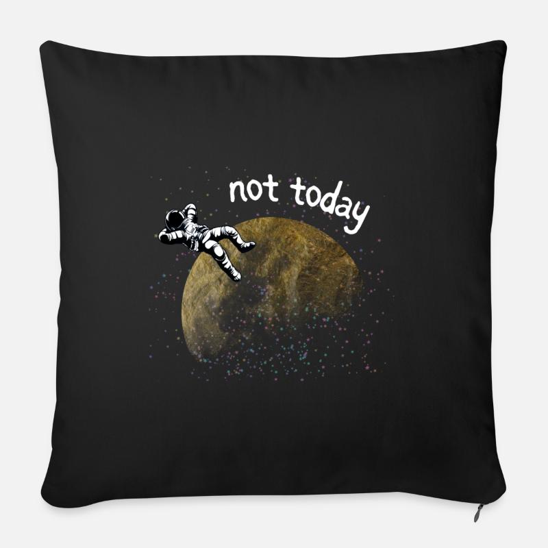 ASTRONAUTE PAS AUJOURD’HUI - Housse de coussin décorative 45 x 45 cm - noir