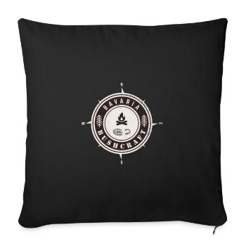 Bushcraft Bavaria - Sofa pillowcase 17,3'' x 17,3'' (45 x 45 cm) - black - Front