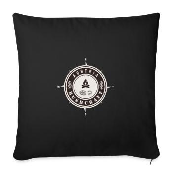 Bushcraft Austria - Sofa pillowcase 17,3'' x 17,3'' (45 x 45 cm) - black - Front