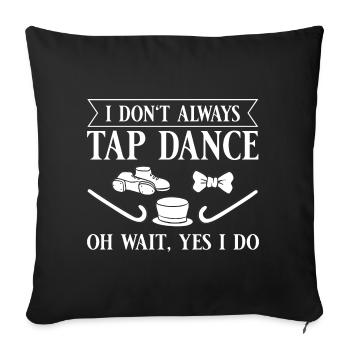 Tap Dance Beginners Chaussures Apprendre la musique Danseurs - Housse de coussin décorative 45 x 45 cm - noir - Devant